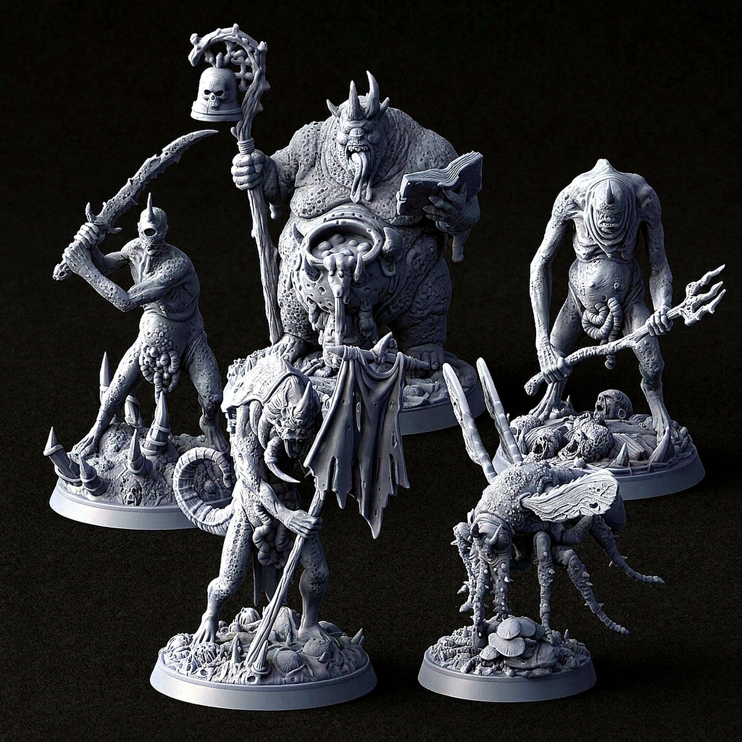 Miniatura Jardineros Demoniacos de la Plaga Reinos del Caos resina 32mm sin pintar - Drakholm