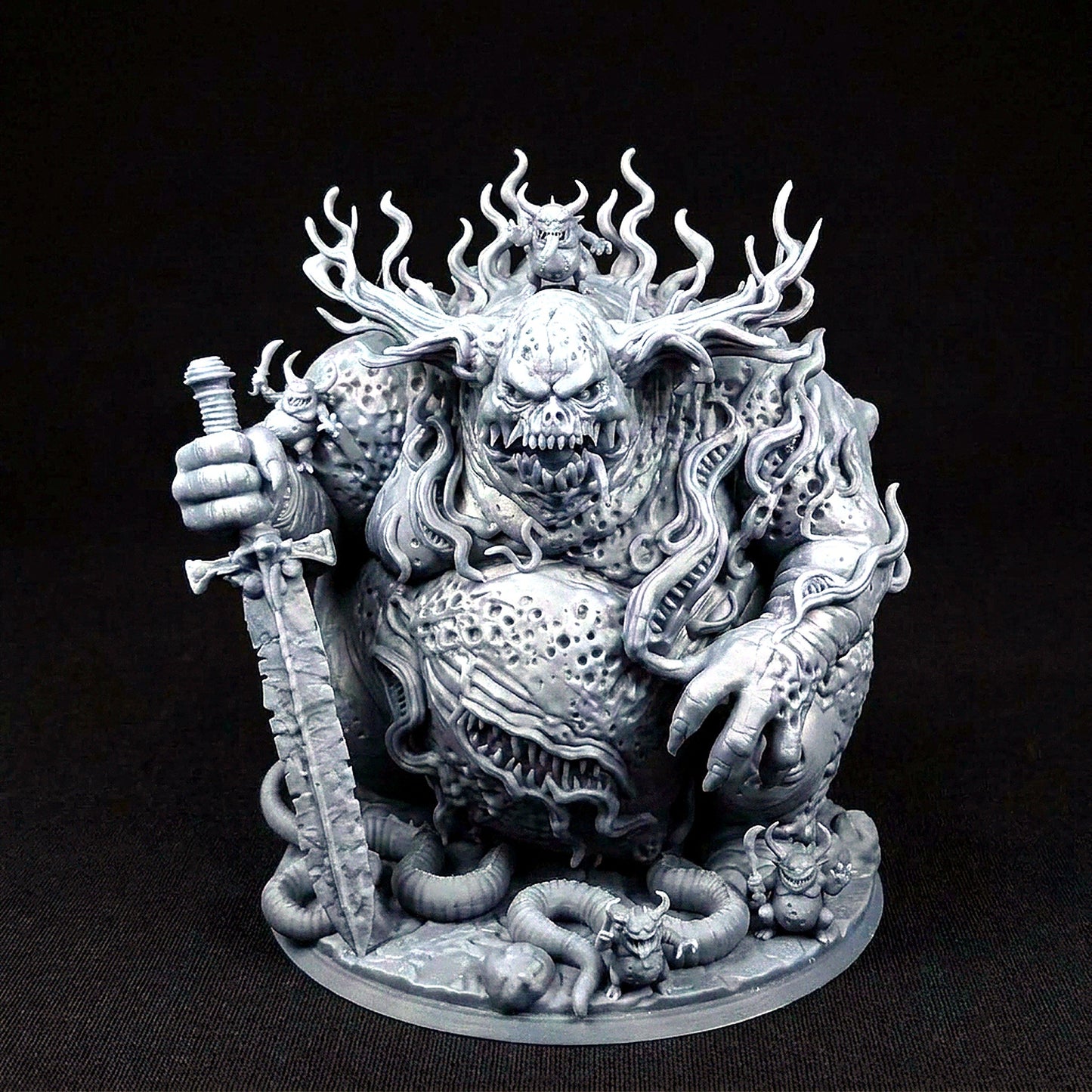 Miniatura Gran Demonio de la Plaga Reinos del Caos resina 32mm sin pintar - Drakholm