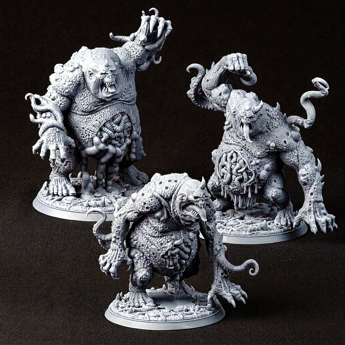 Miniatura Ogros de la Plaga Reinos del Caos resina 32mm sin pintar - Drakholm