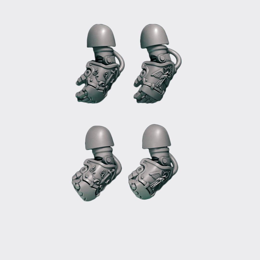 Puños Terminator Eternal Pilgrims — bits de conversión sci-fi grimdark de Greytide Studio, resina 32mm sin pintar