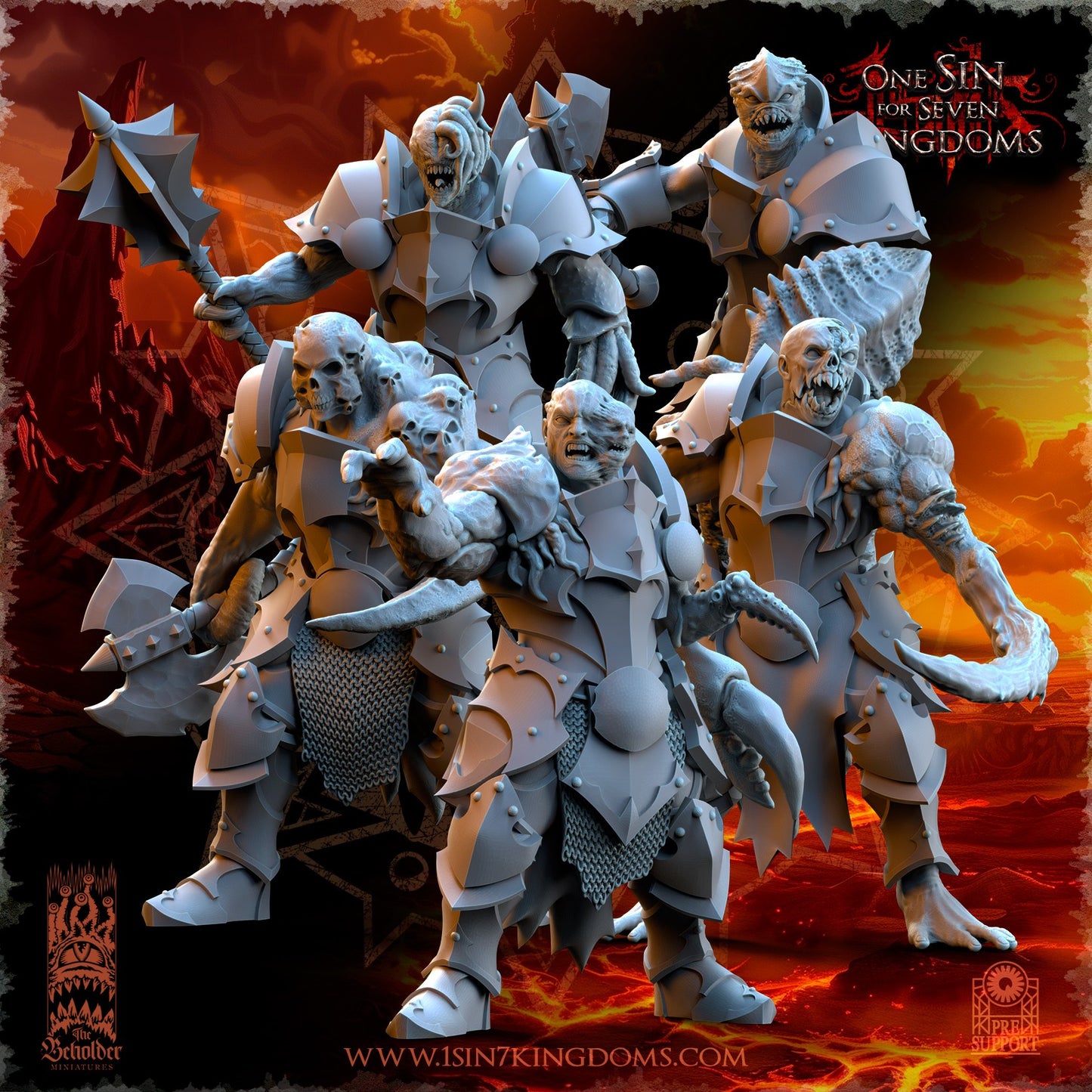 Miniatura Guerreros Corrompidos Reinos del Caos resina 32mm sin pintar - Drakholm