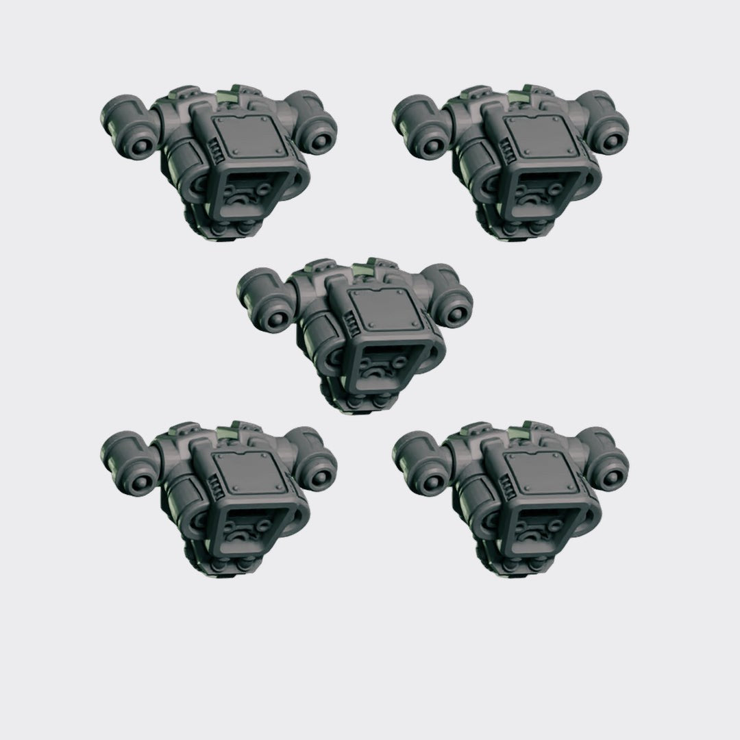 JetPack A — bits de conversión sci-fi grimdark de Greytide Studio, resina 32mm sin pintar