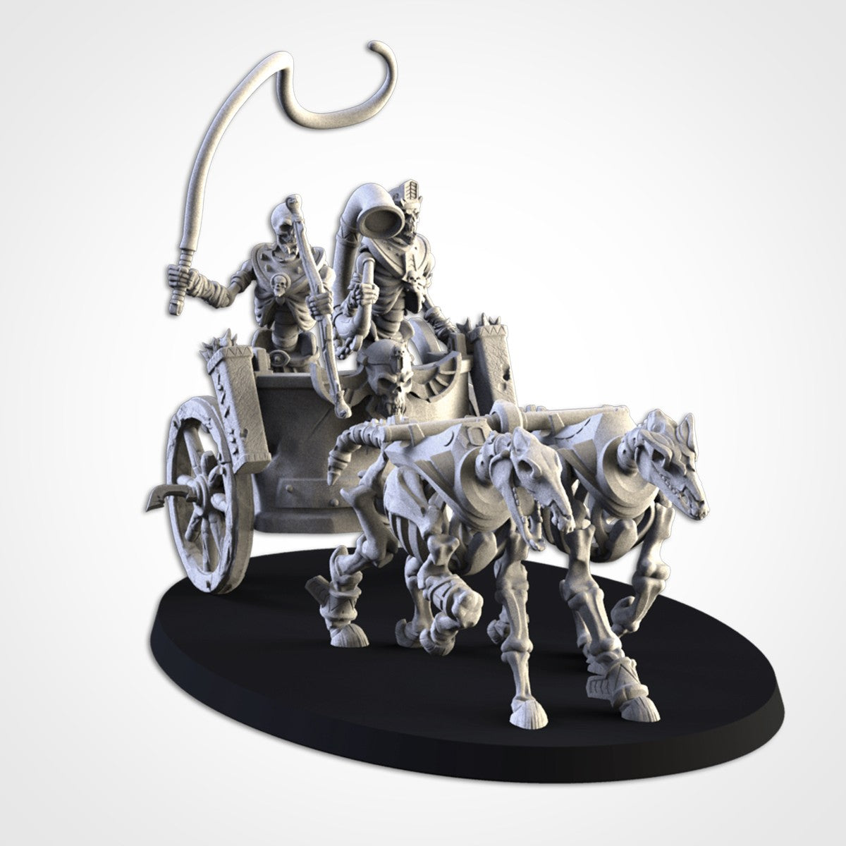 Miniatura Carros de Guerra Esqueléticos Reyes Funerarios resina 32mm sin pintar - Drakholm