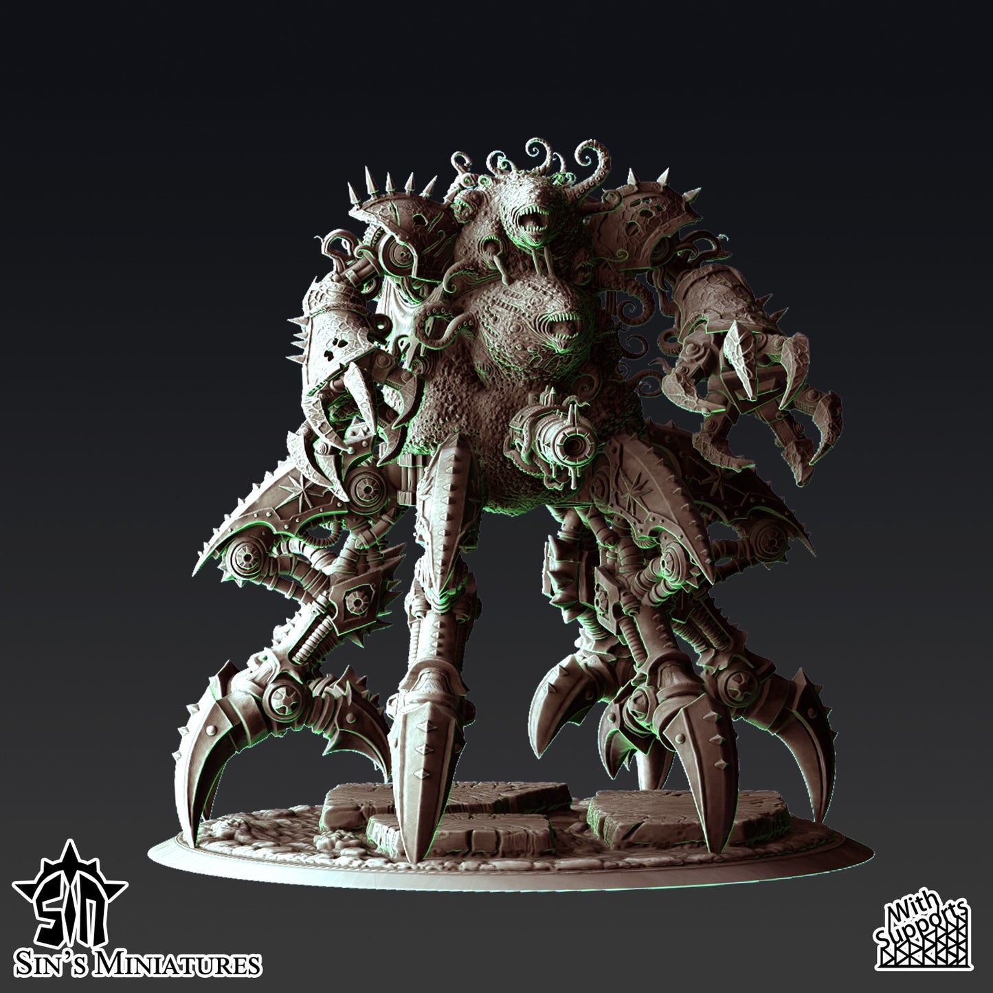 Miniatura Demonio del Alma de la Plaga Reinos del Caos resina 32mm sin pintar - Drakholm