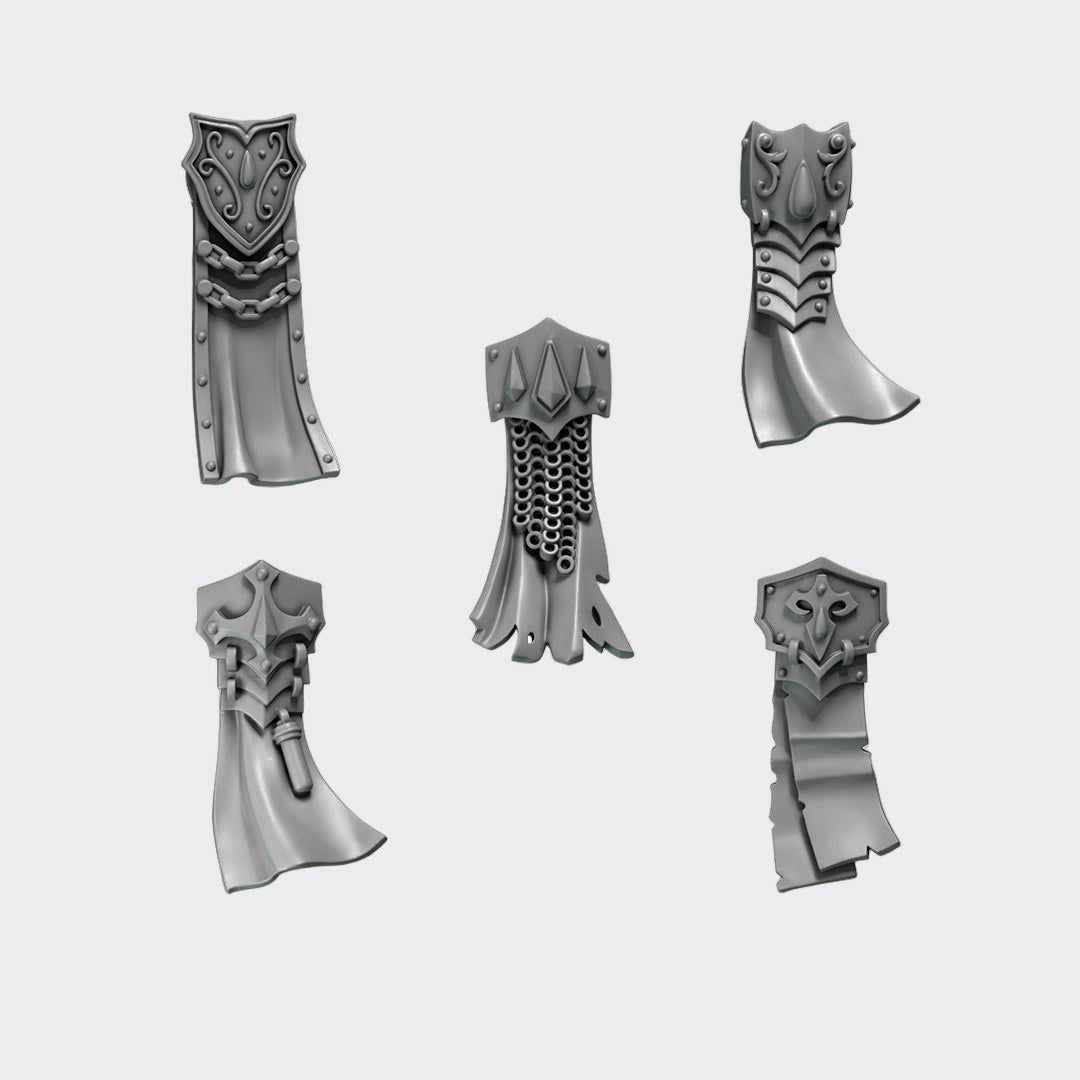 Tabardos Crimson Lords B — bits de conversión sci-fi grimdark de Greytide Studio, resina 32mm sin pintar