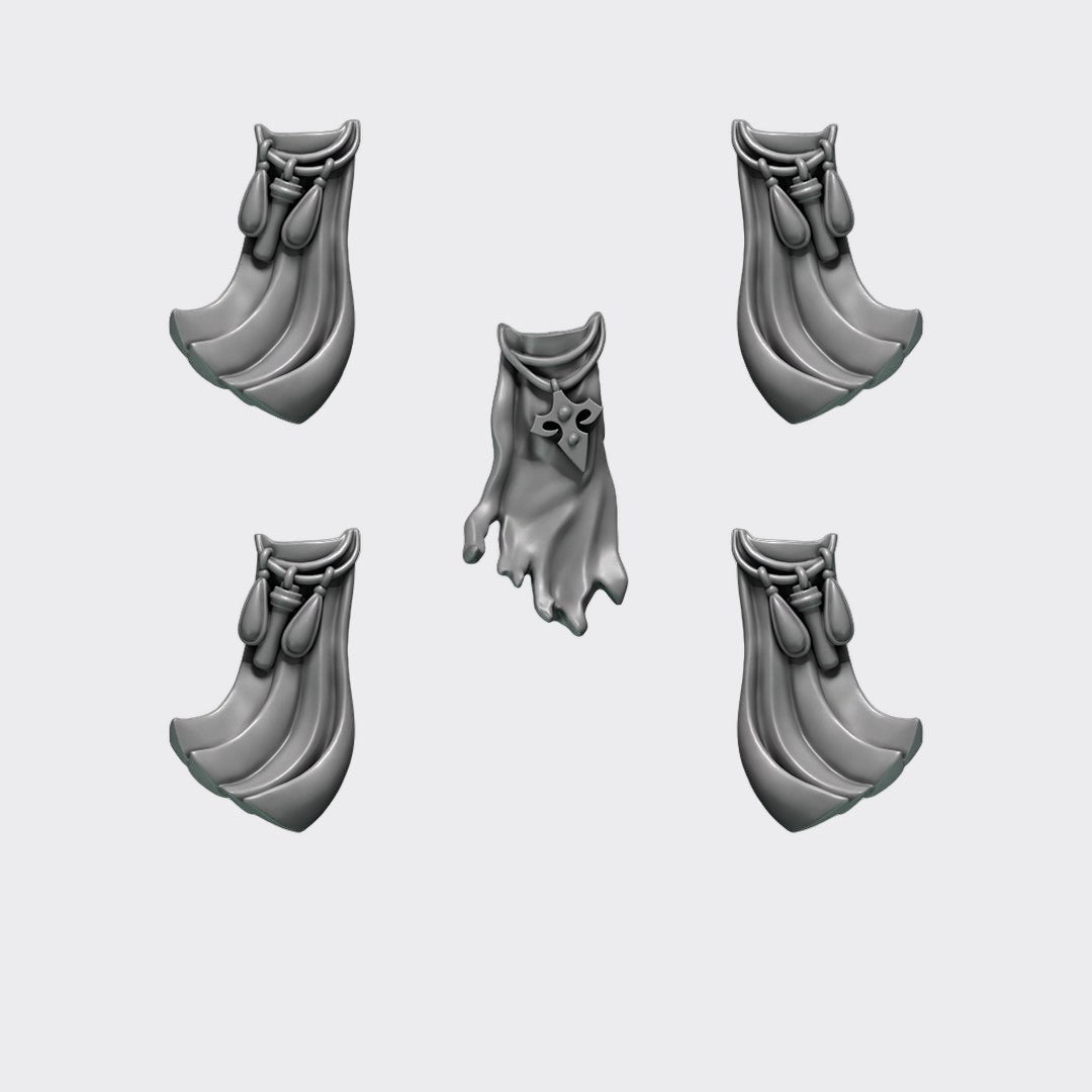 Tabardos Crimson Lords D — bits de conversión sci-fi grimdark de Greytide Studio, resina 32mm sin pintar