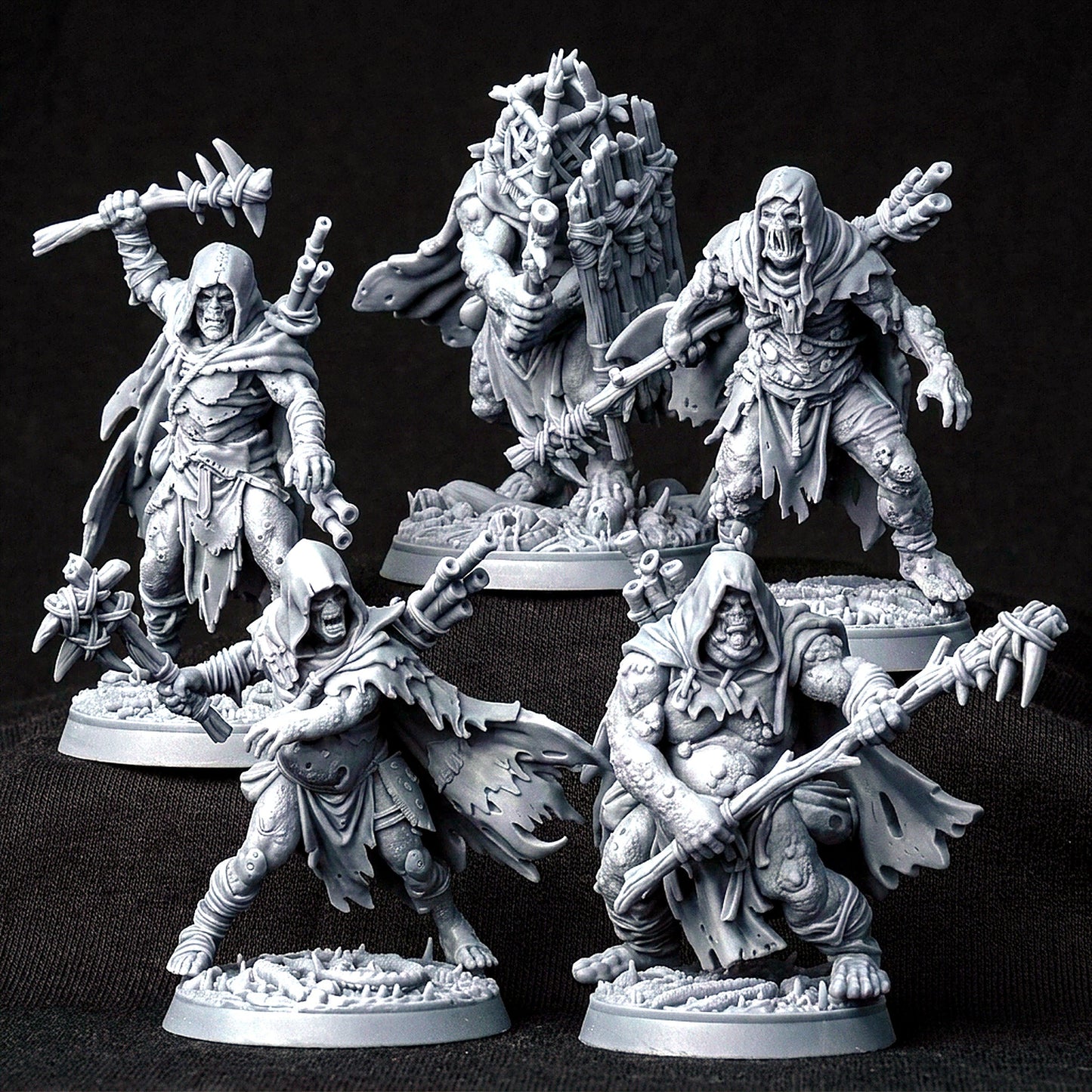 Miniatura La Hermandad de la Plaga Reinos del Caos resina 32mm sin pintar - Drakholm