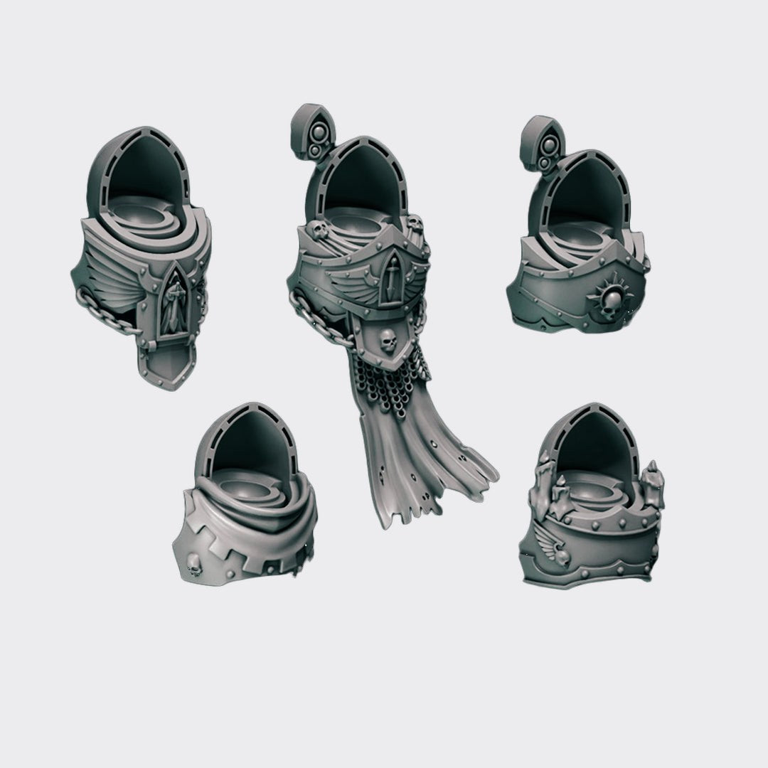 Torsos Terminator Eternal Pilgrims — bits de conversión sci-fi grimdark de Greytide Studio, resina 32mm sin pintar