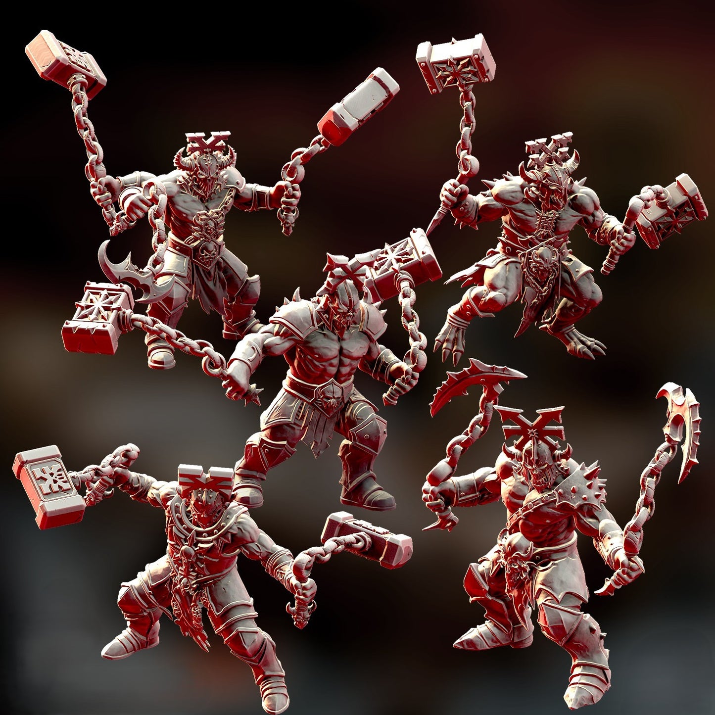 Miniatura Los Engendros de la Cólera Reinos del Caos resina 32mm sin pintar - Drakholm