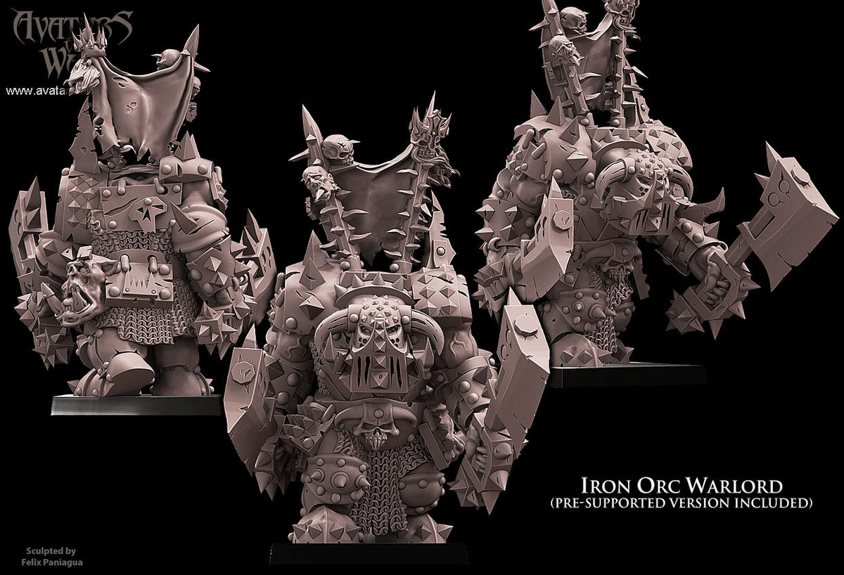Señor de la Guerra Orco de Hierro - Héroe Multipieza · miniatura de resina 28 mm · Orcos y Goblins · Drakholm