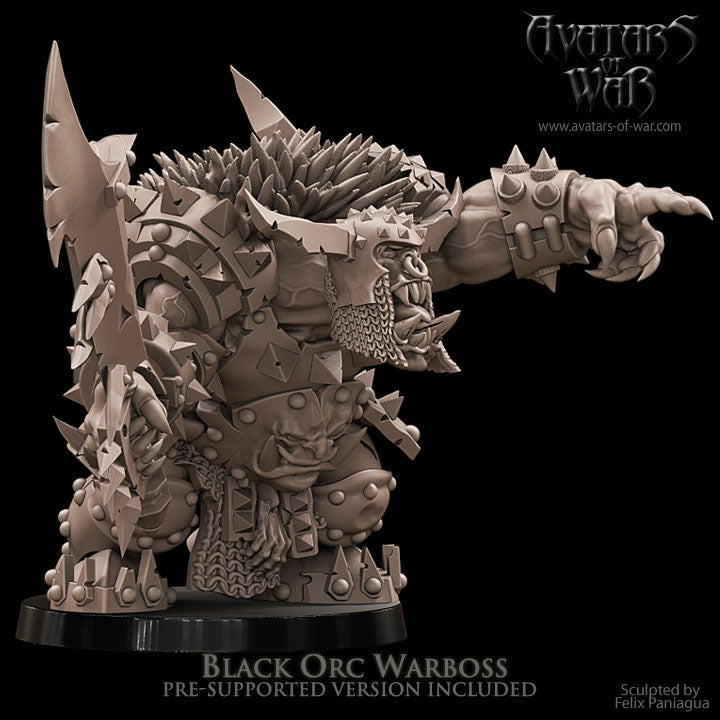 Caudillo Orco Acorazado al Mando · miniatura de resina 28 mm · Orcos y Goblins · Drakholm
