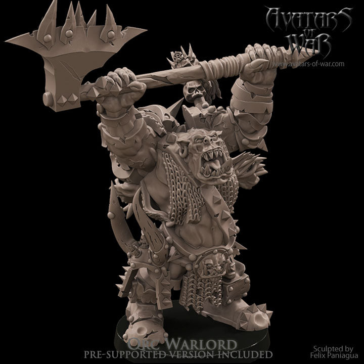 Senor de la Guerra Orco Triunfante · miniatura de resina 28 mm · Orcos y Goblins · Drakholm