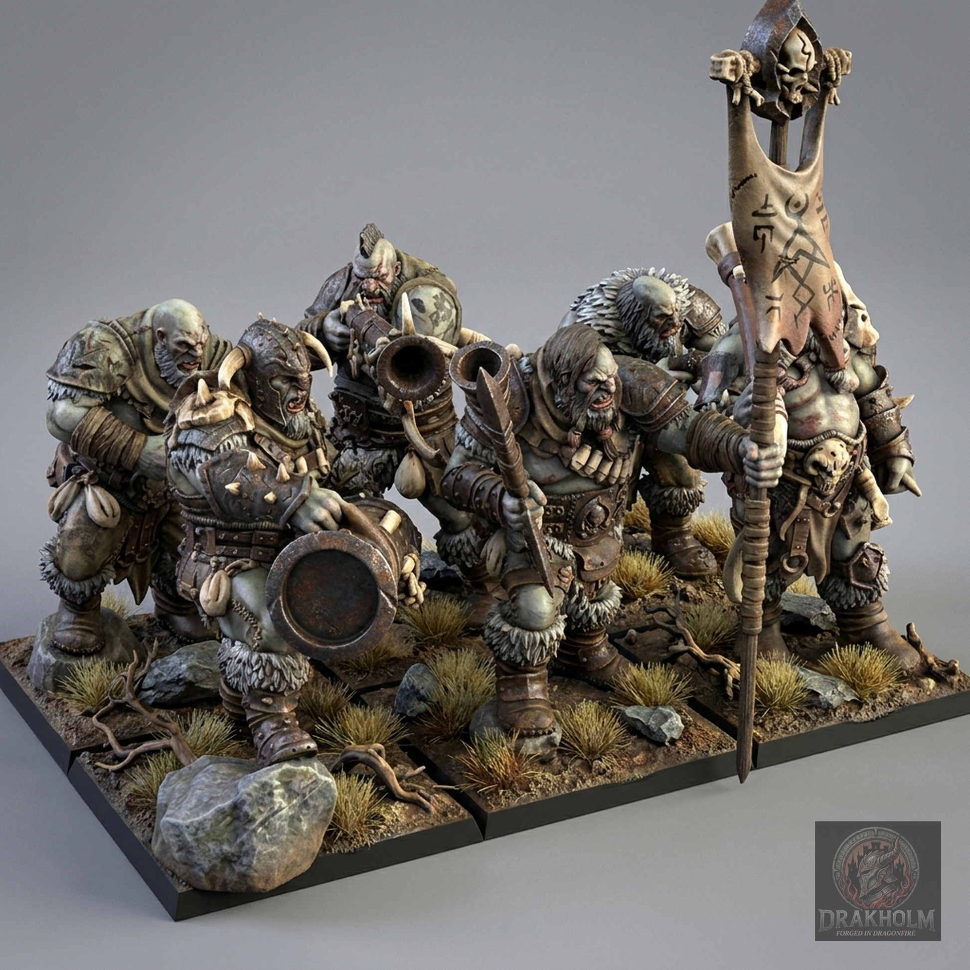 Miniatura pintada en resina 32mm - Drakholm