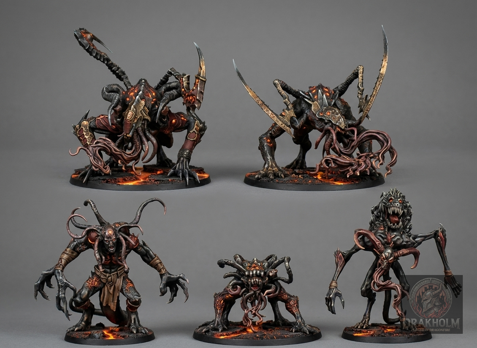 Miniatura pintada en resina 32mm - Drakholm