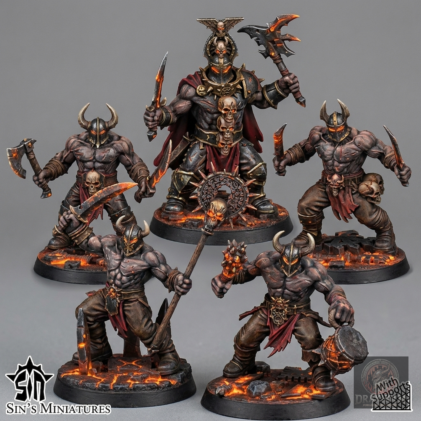 Miniatura pintada en resina 32mm - Drakholm