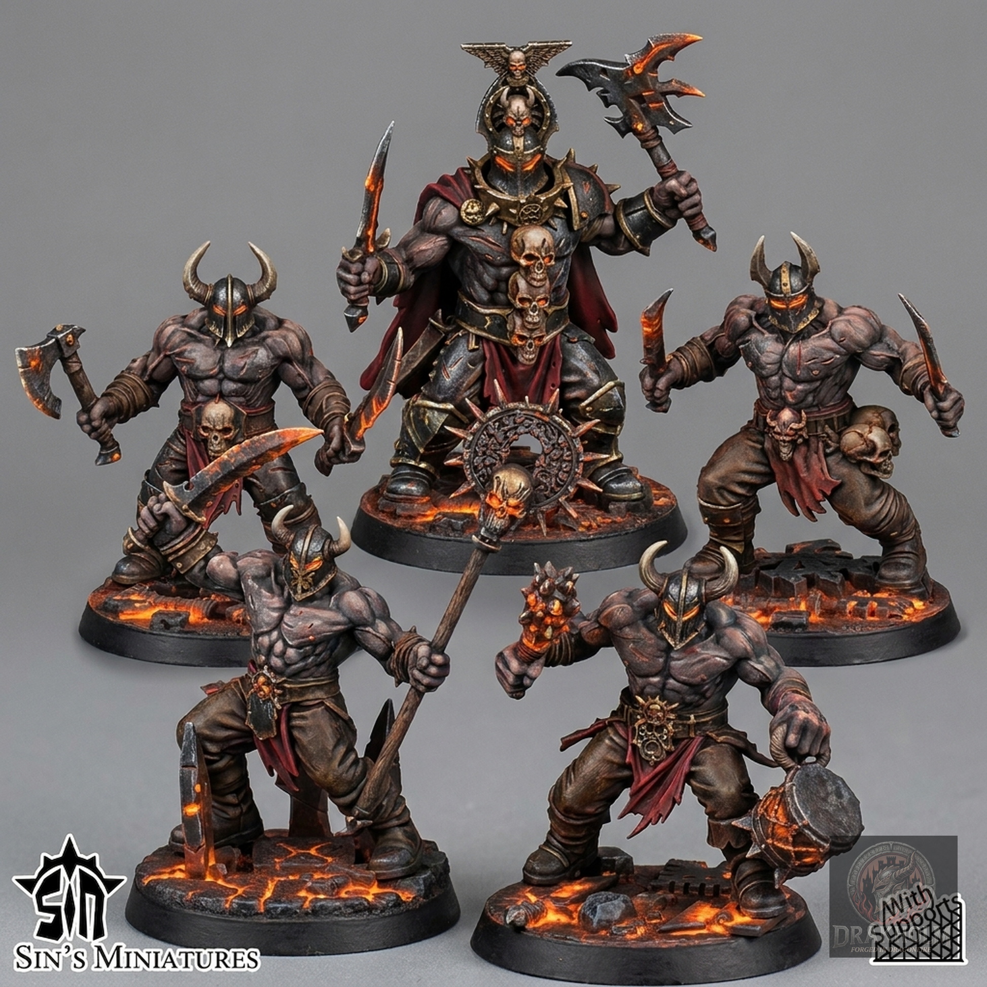 Miniatura pintada en resina 32mm - Drakholm