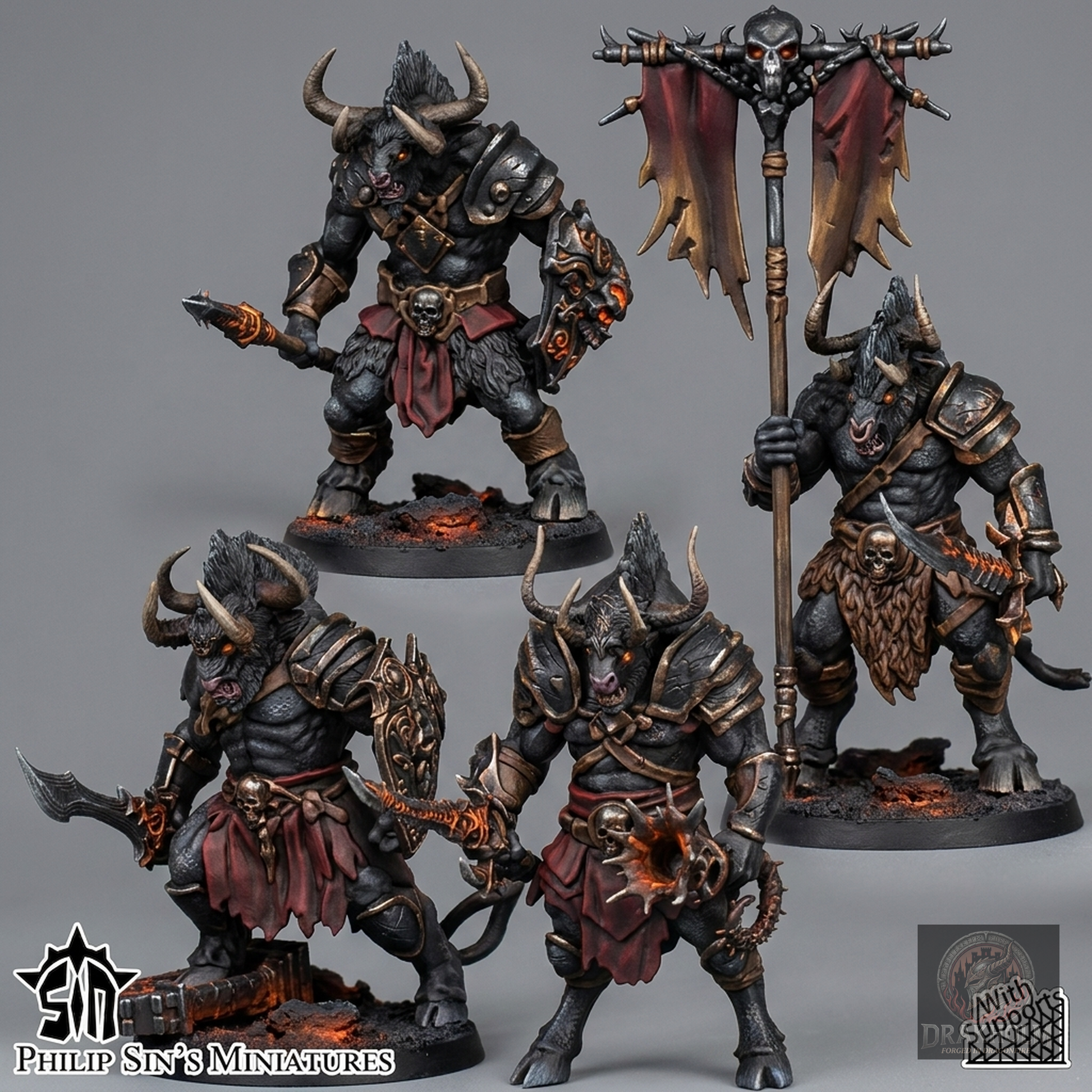 Miniatura pintada en resina 32mm - Drakholm