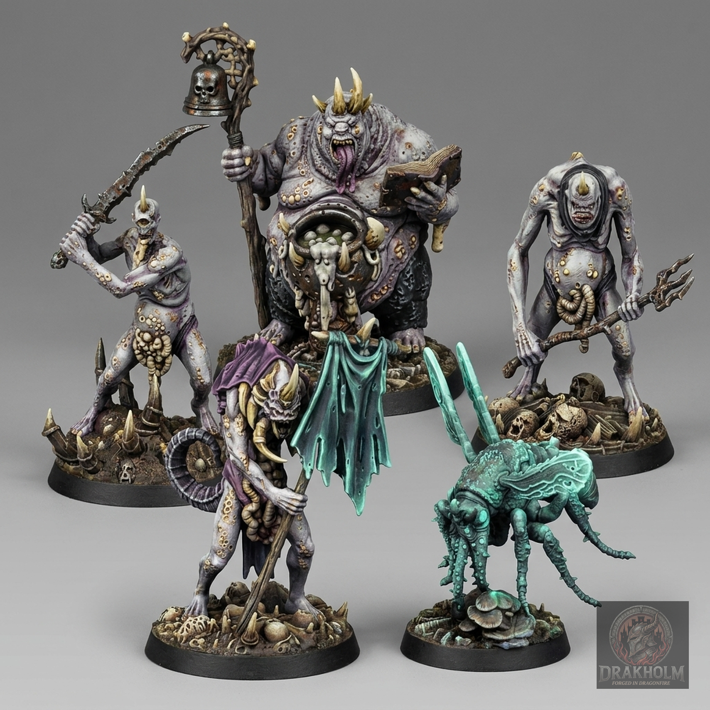 Miniatura pintada en resina 32mm - Drakholm