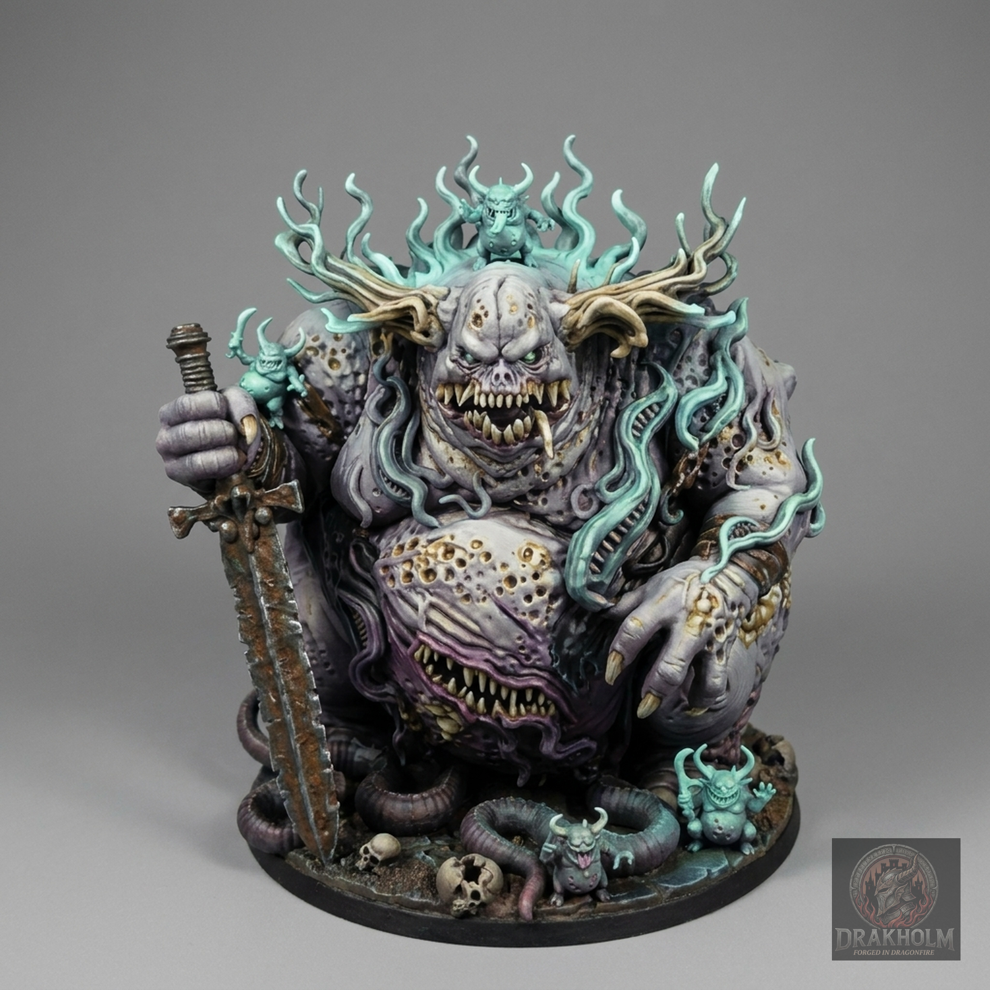 Miniatura pintada en resina 32mm - Drakholm