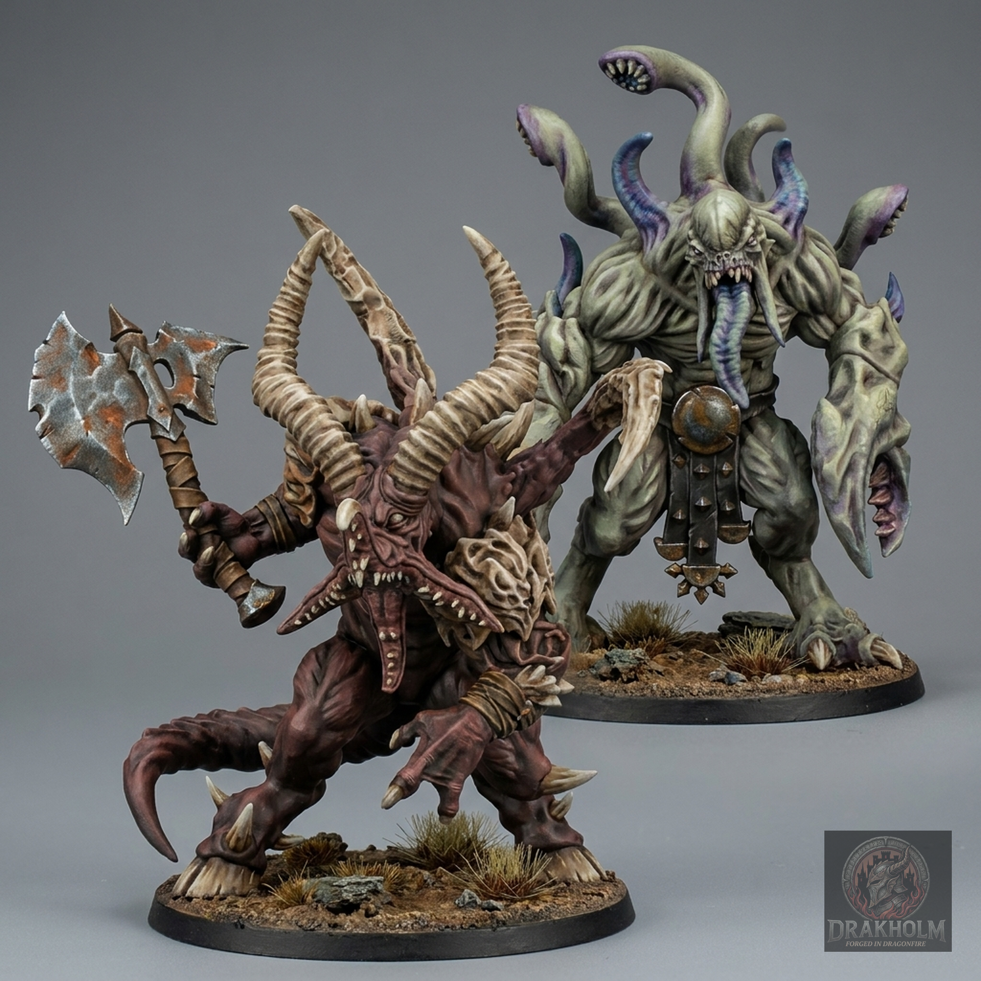 Miniatura pintada en resina 32mm - Drakholm