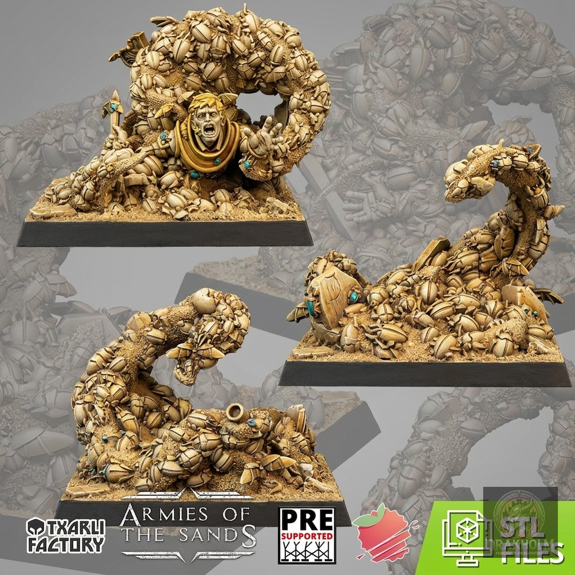 Miniatura pintada en resina 32mm - Drakholm