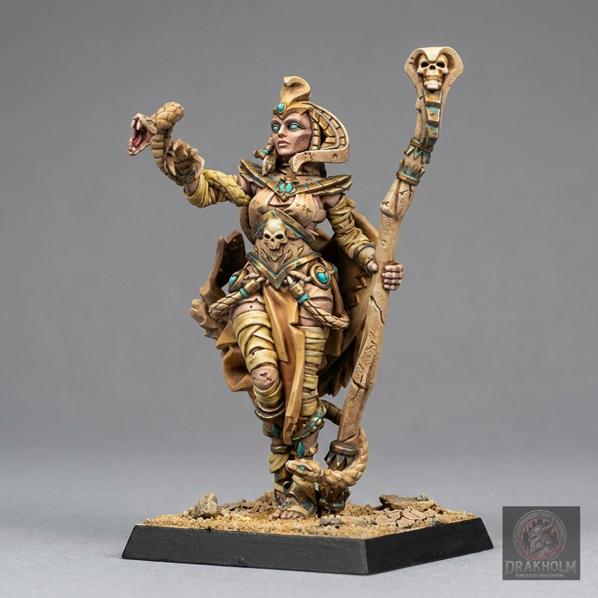 Miniatura pintada en resina 32mm - Drakholm