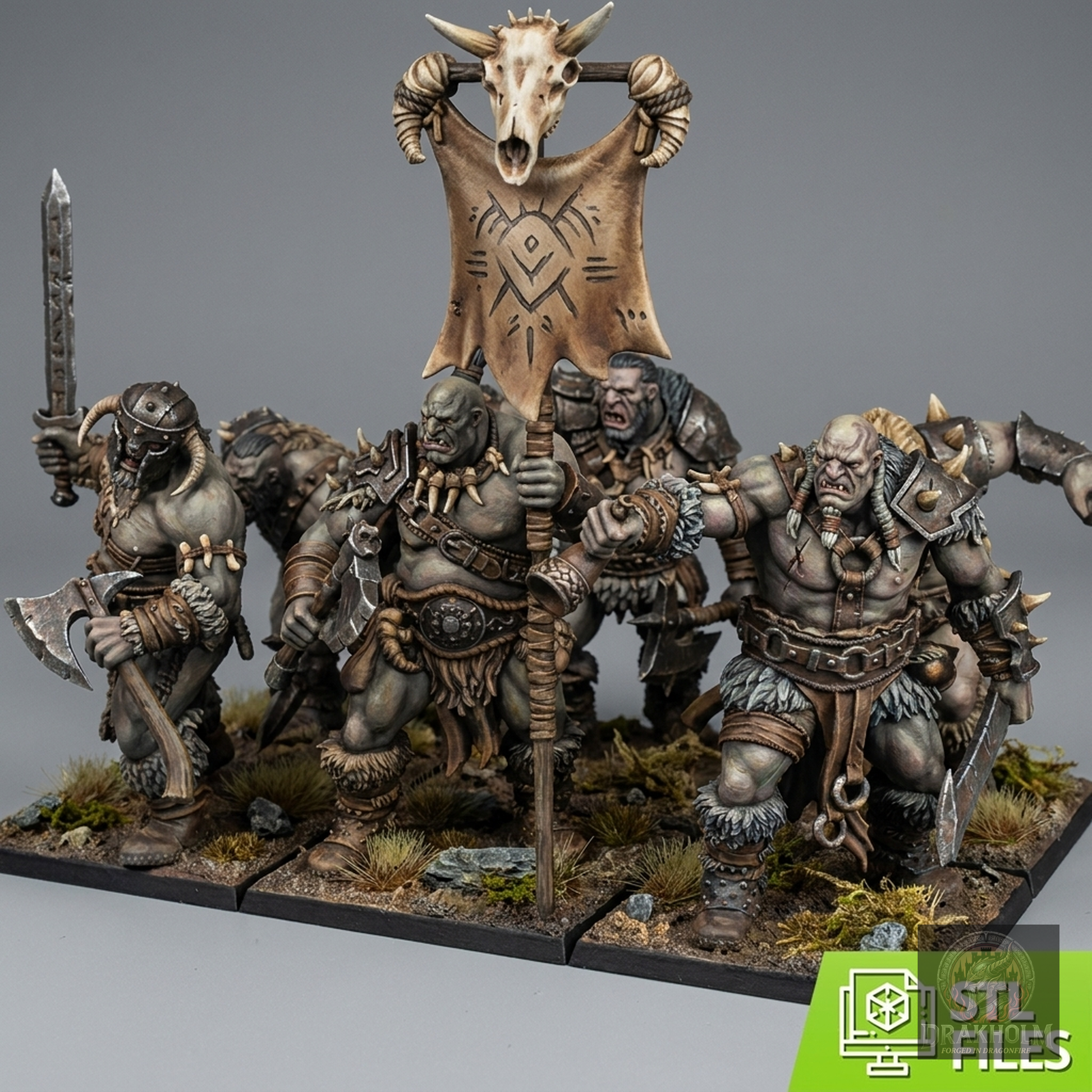 Miniatura pintada en resina 32mm - Drakholm