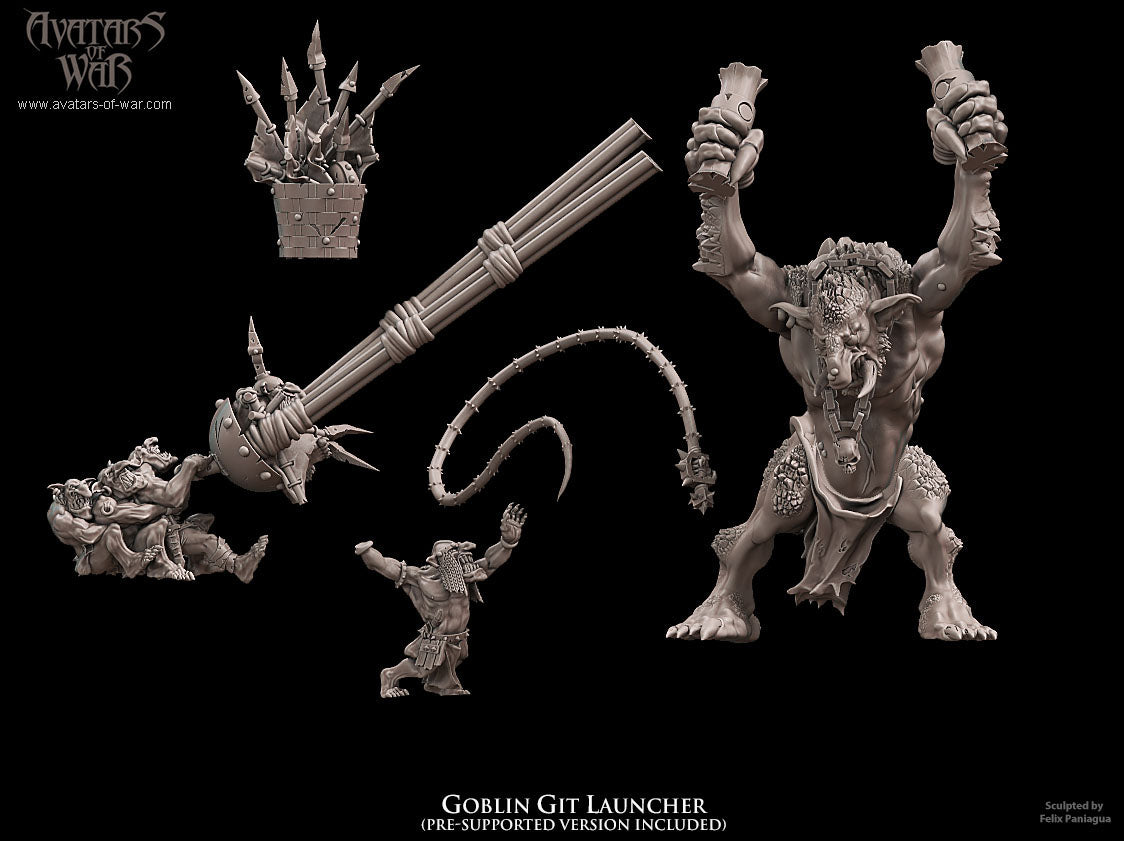 Catapulta Goblin Lanzagits · miniatura de resina 28 mm · Orcos y Goblins · Drakholm