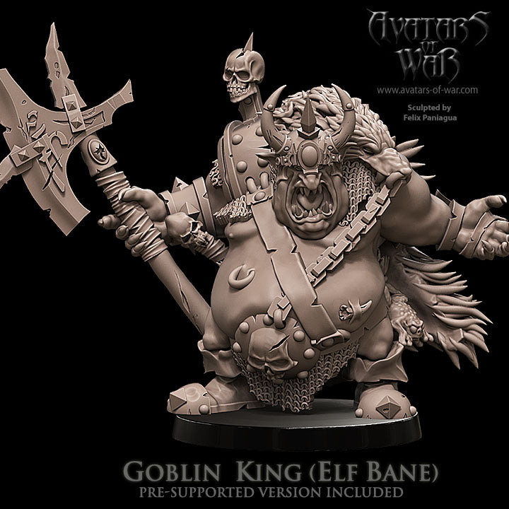 Rey Goblin, Azote de Enanos y Elfos · miniatura de resina 28 mm · Orcos y Goblins · Drakholm