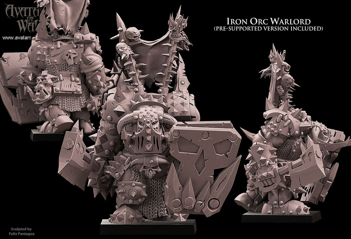 Señor de la Guerra Orco de Hierro - Héroe Multipieza · miniatura de resina 28 mm · Orcos y Goblins · Drakholm