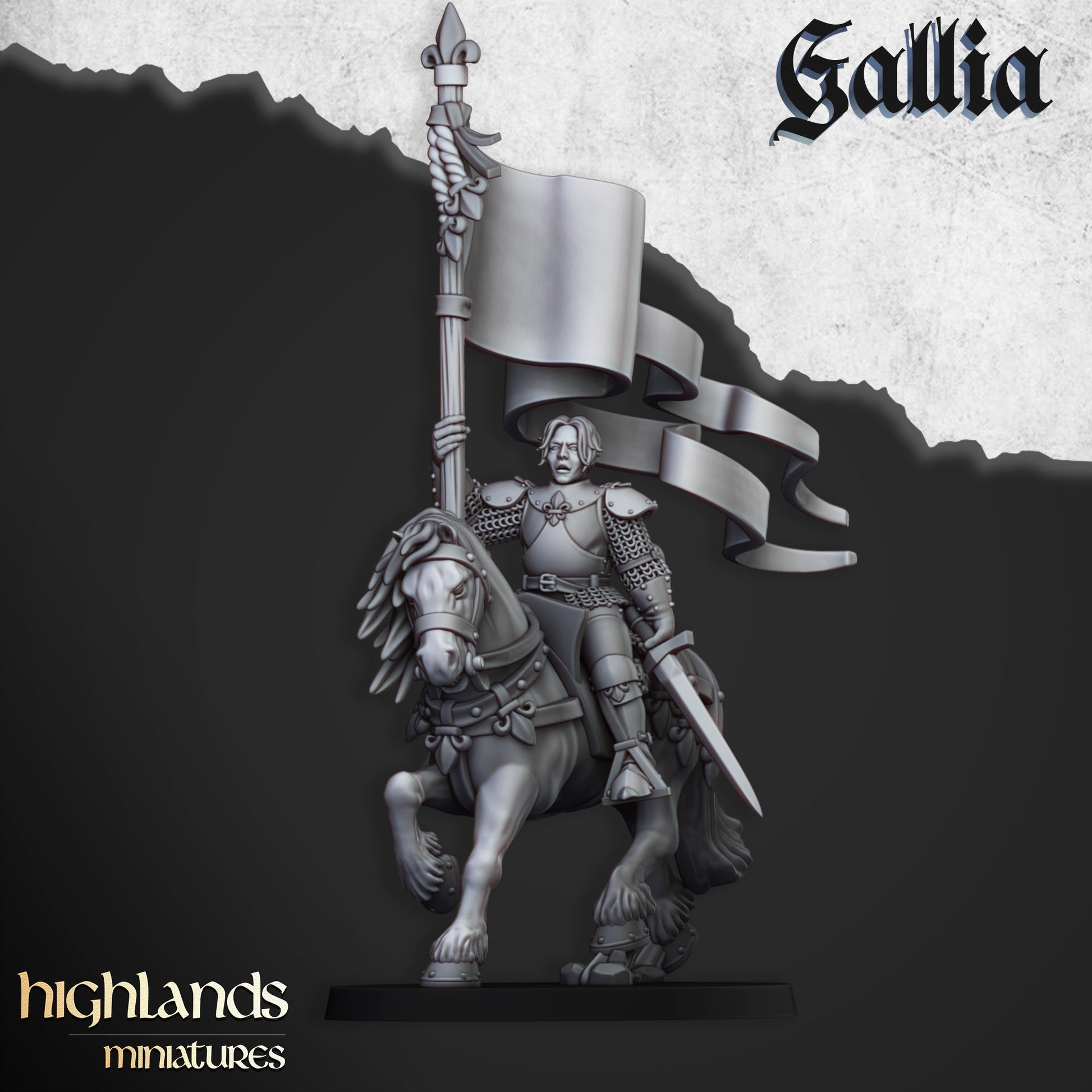 Miniatura Baronesa de Gallia Bretones resina 28mm sin pintar - Drakholm