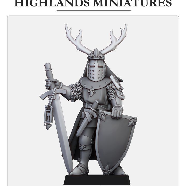 Miniatura Duque de Gallia Desmontado Bretones resina 28mm sin pintar - Drakholm