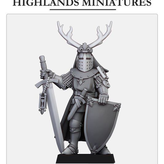 Miniatura Duque de Gallia Desmontado Bretones resina 28mm sin pintar - Drakholm