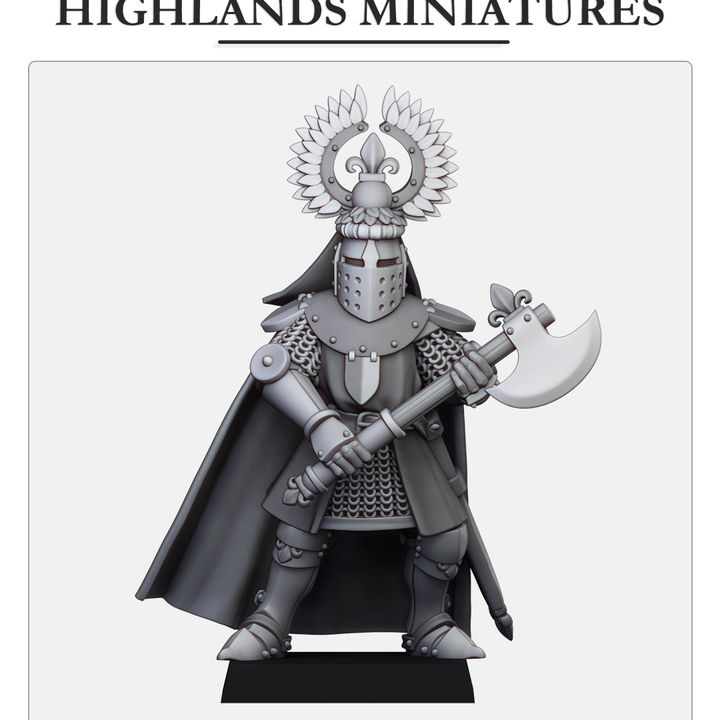 Miniatura Duque de Gallia Desmontado Bretones resina 28mm sin pintar - Drakholm