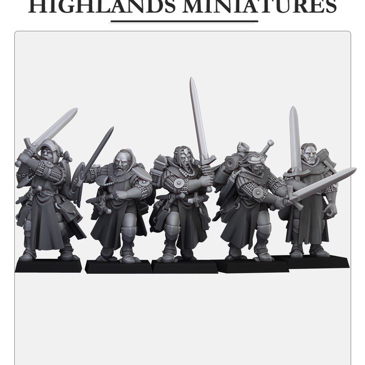 Miniatura Caballero Andante Desmontado Bretones resina 28mm sin pintar - Drakholm