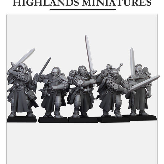 Miniatura Caballero Andante Desmontado Bretones resina 28mm sin pintar - Drakholm
