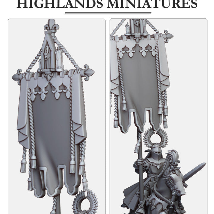 Miniatura Portaestandartes de Batalla Gallia Bretones resina 28mm sin pintar - Drakholm