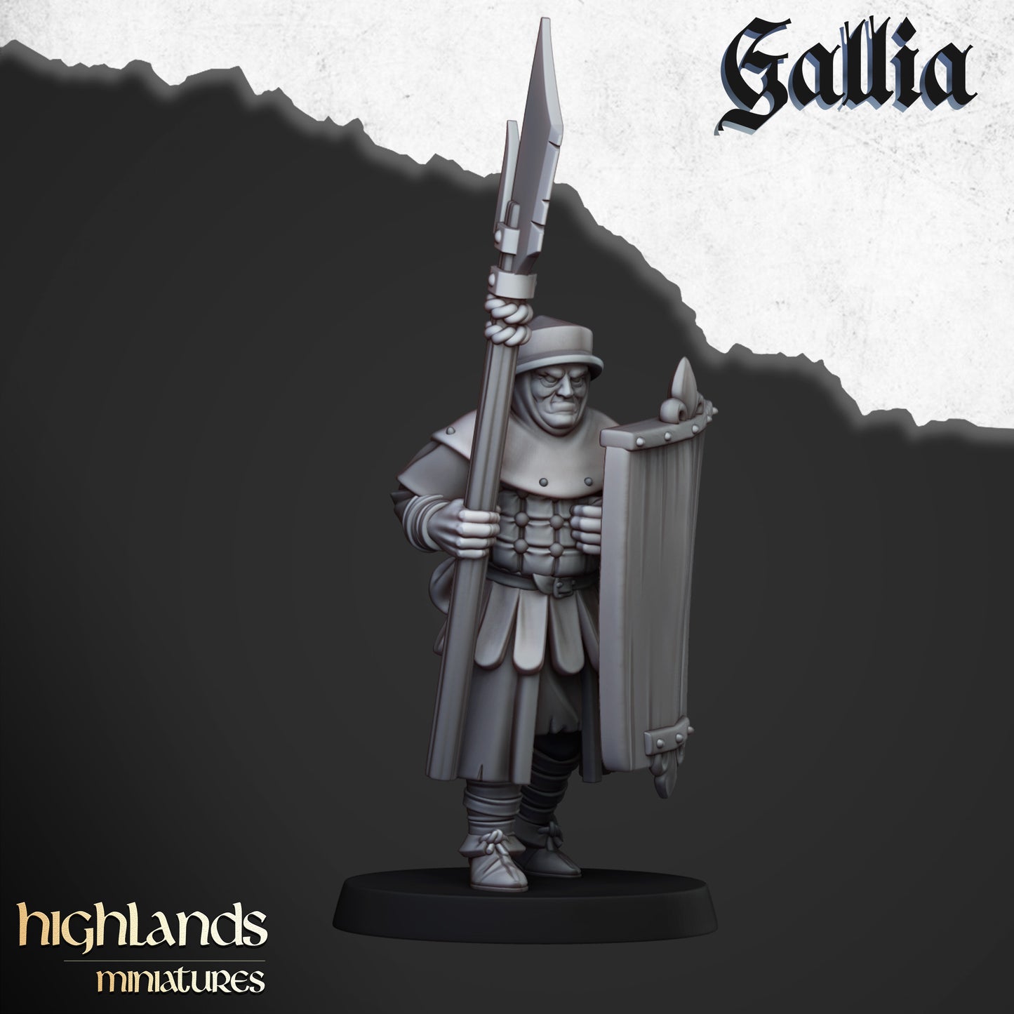 Miniatura Gigante de Gallia Bretones resina 28mm sin pintar - Drakholm