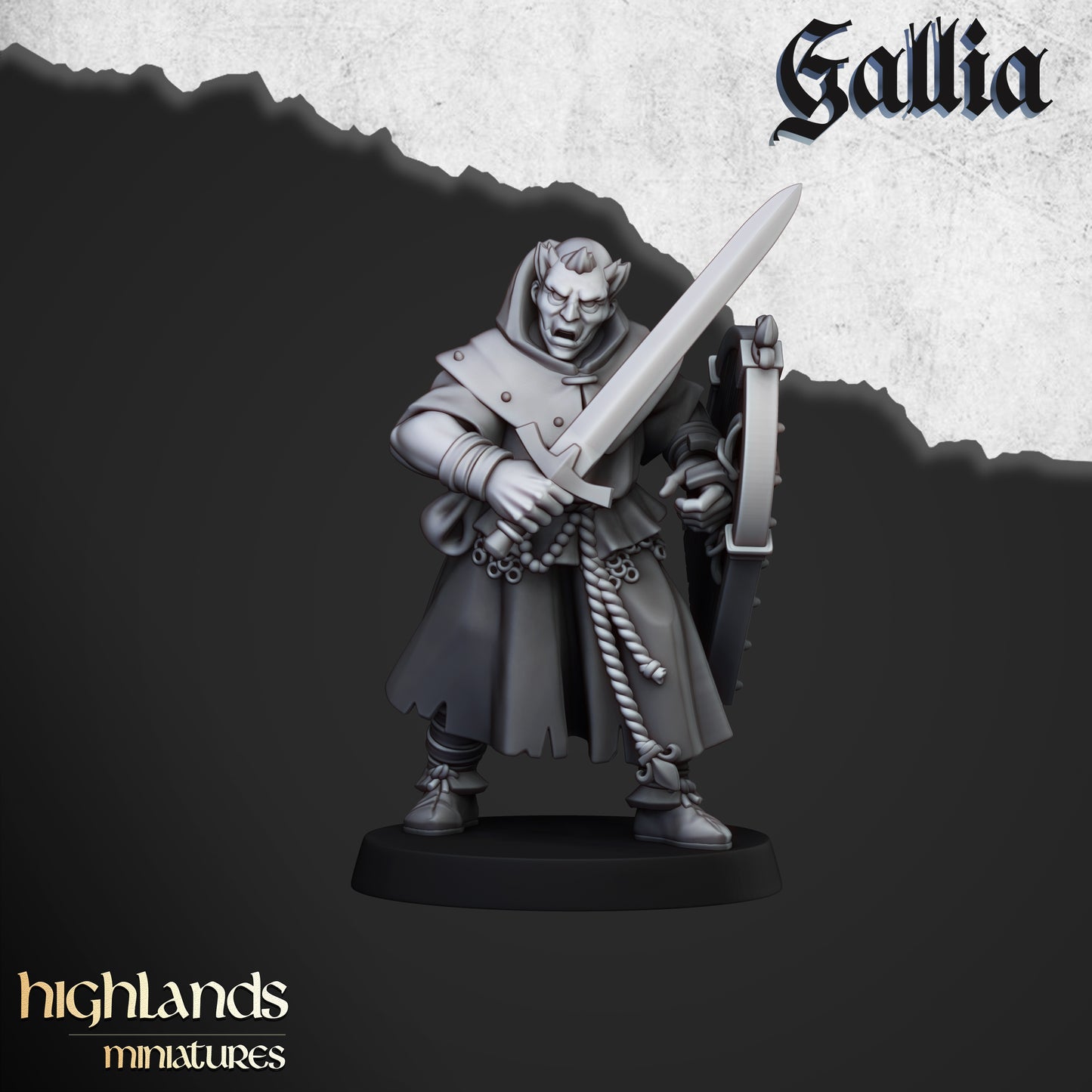Miniatura Hombres de Armas de Gallia Bretones resina 28mm sin pintar - Drakholm