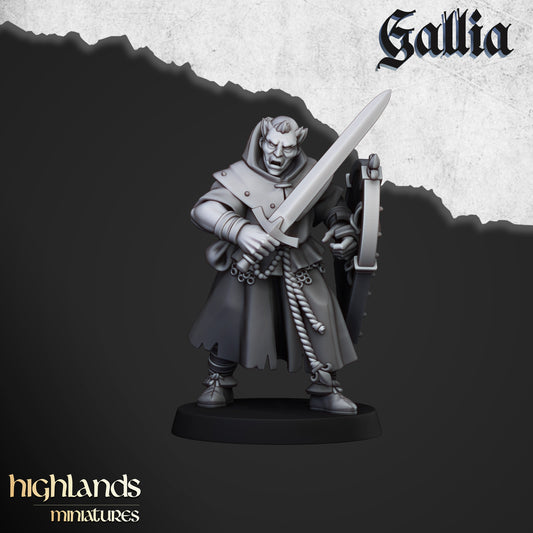Miniatura Hombres de Armas de Gallia Bretones resina 28mm sin pintar - Drakholm