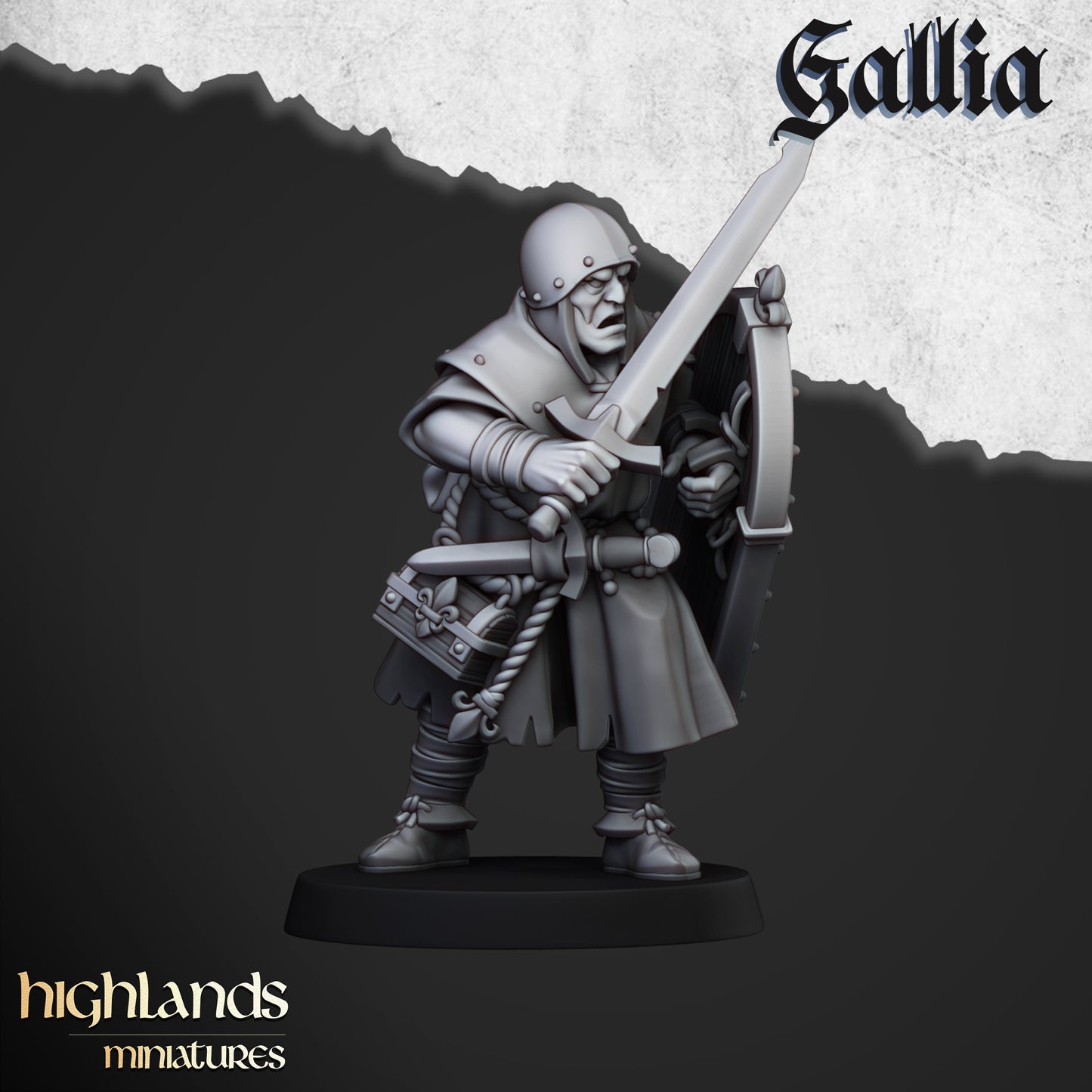 Miniatura Hombres de Armas de Gallia Bretones resina 28mm sin pintar - Drakholm