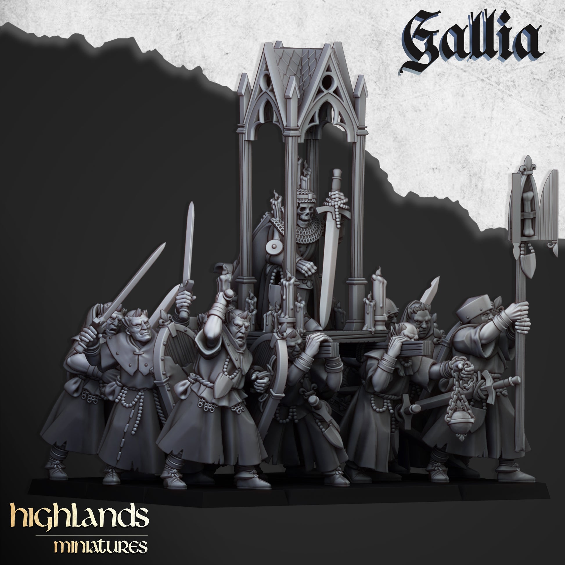 Miniatura Hombres de Armas de Gallia Bretones resina 28mm sin pintar - Drakholm
