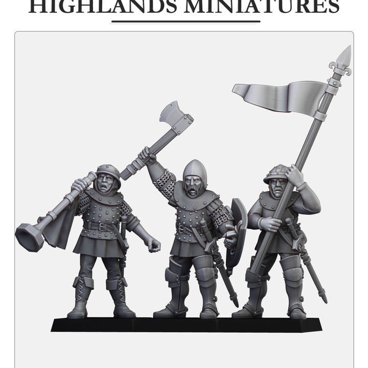 Miniatura Peregrinos de Gallia Bretones resina 28mm sin pintar - Drakholm