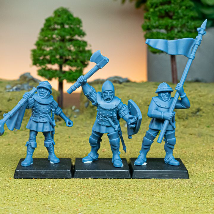Miniatura Peregrinos de Gallia Bretones resina 28mm sin pintar - Drakholm
