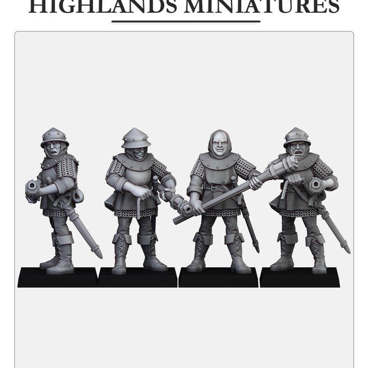 Miniatura Peregrinos de Gallia Bretones resina 28mm sin pintar - Drakholm
