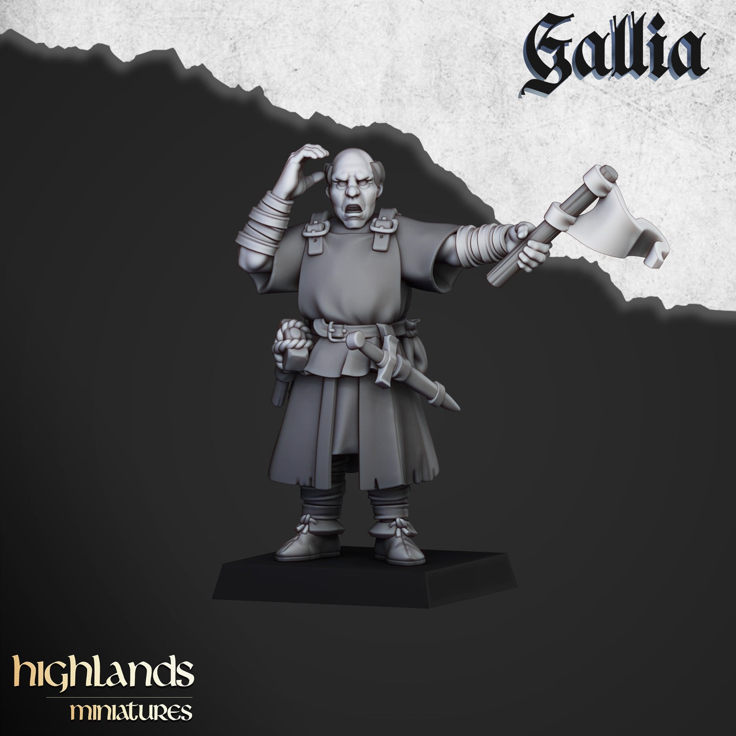Miniatura Tiradores de Gallia Bretones resina 28mm sin pintar - Drakholm