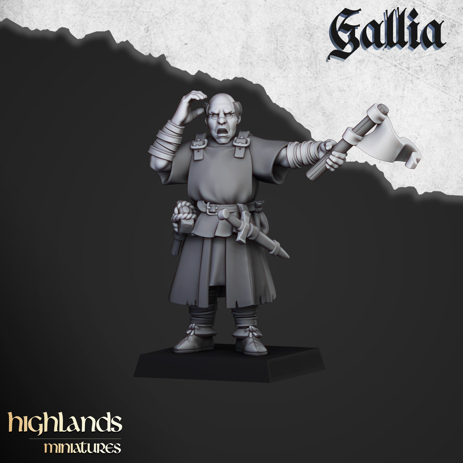 Miniatura Tiradores de Gallia Bretones resina 28mm sin pintar - Drakholm