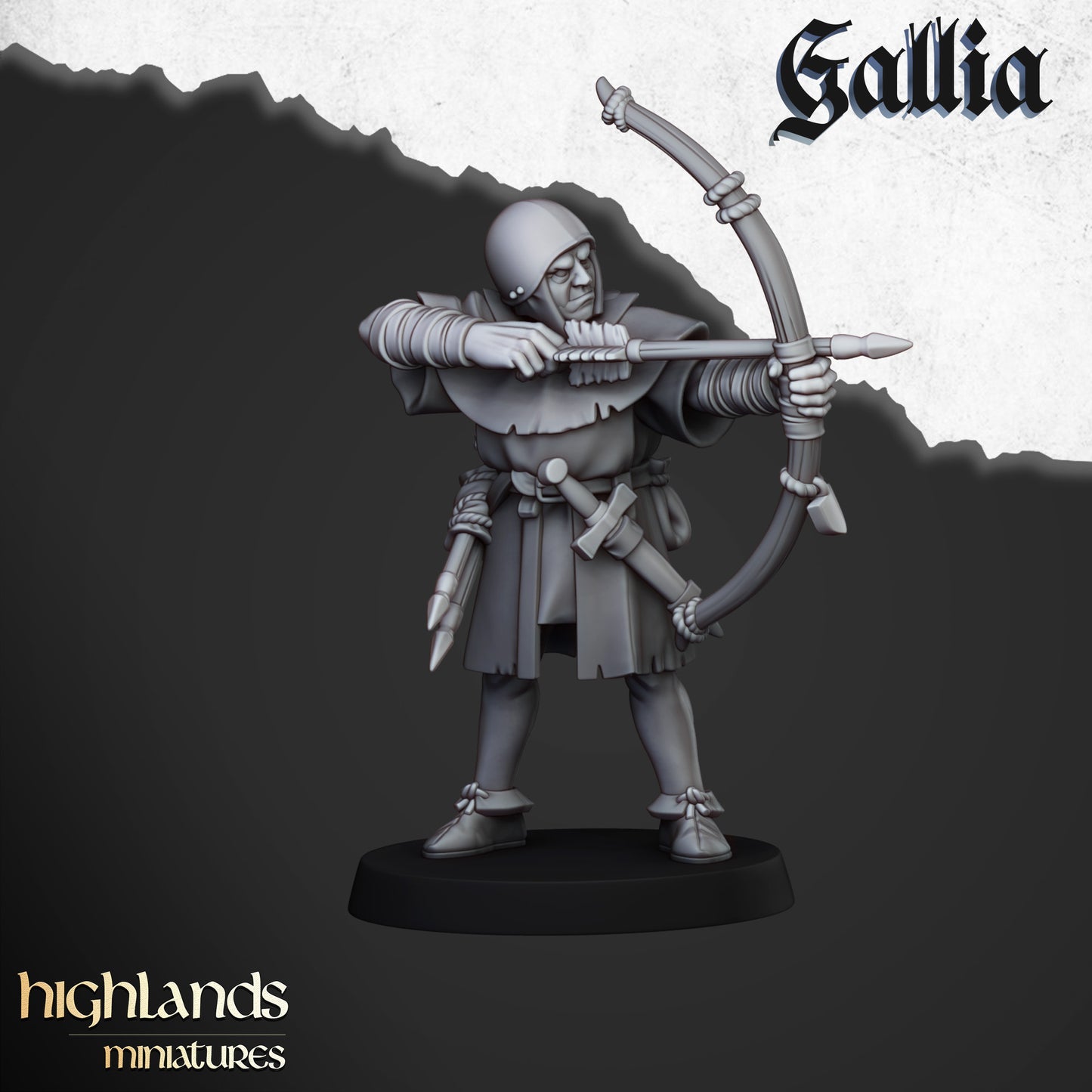 Miniatura Trabuco de Gallia Bretones resina 28mm sin pintar - Drakholm