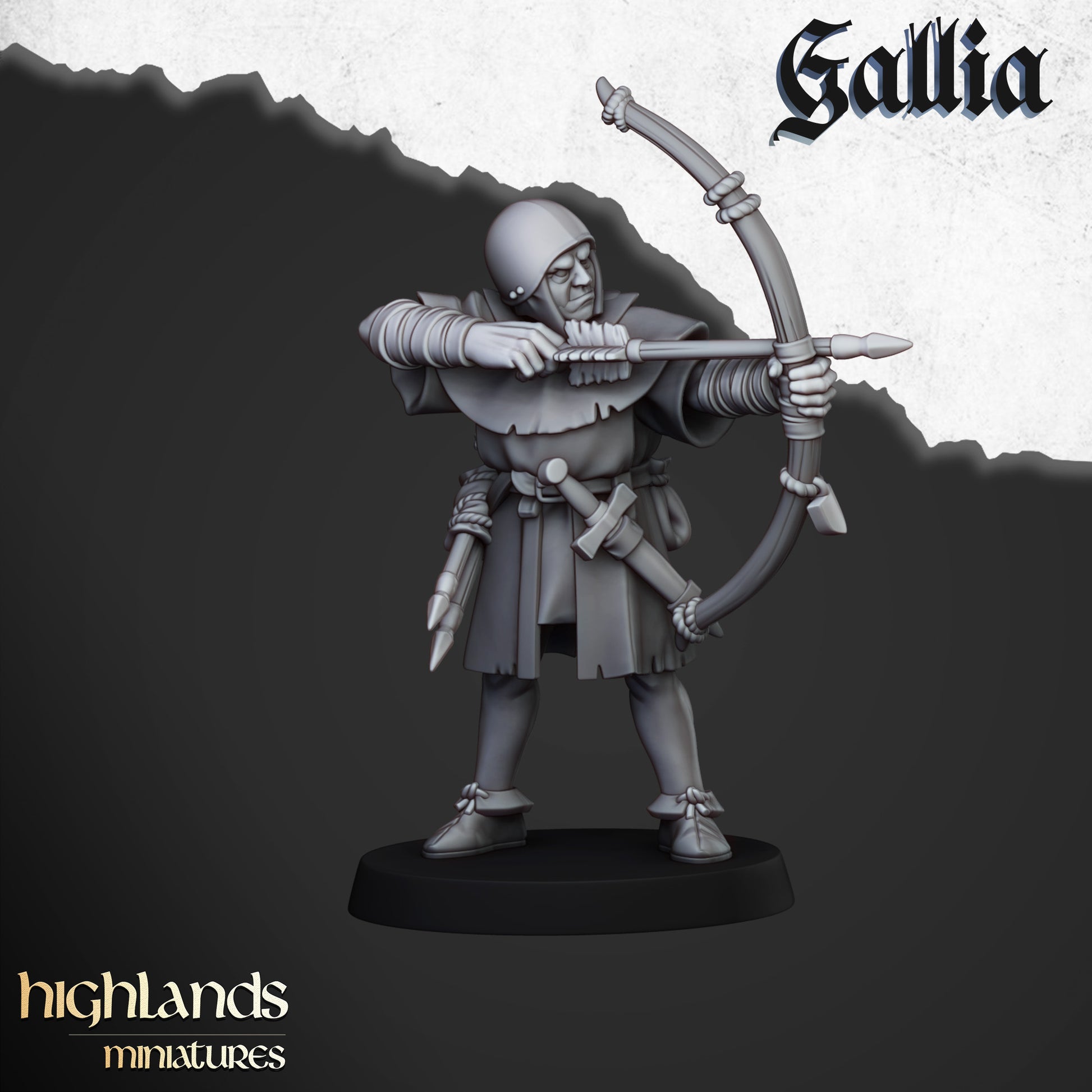 Miniatura Trabuco de Gallia Bretones resina 28mm sin pintar - Drakholm