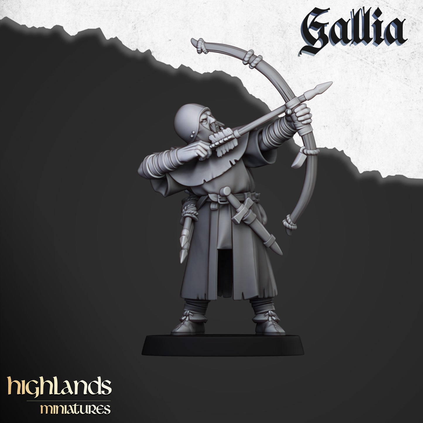 Miniatura Trabuco de Gallia Bretones resina 28mm sin pintar - Drakholm